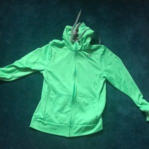 Green Northface Zip Up